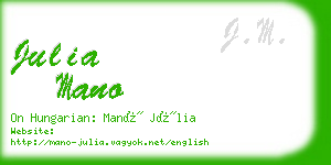 julia mano business card